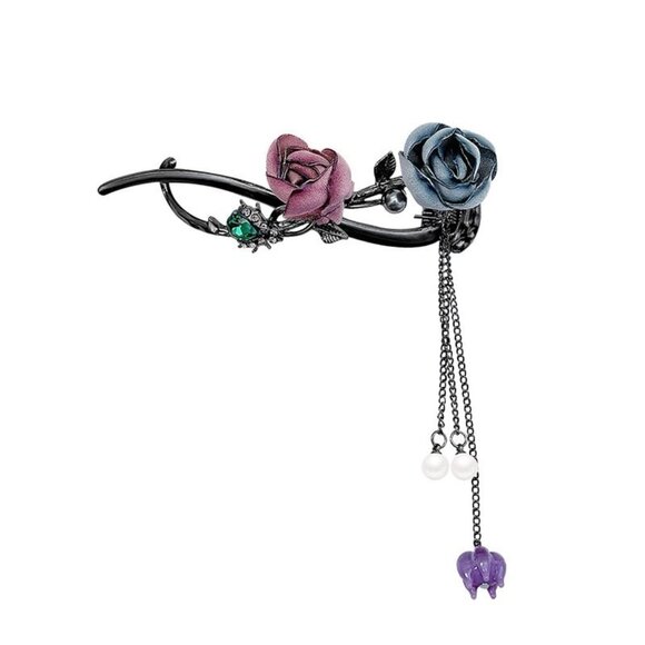 High-end ancient style hairpin back of the head clip head ornament - Picture 6 of 6